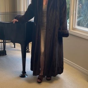 Woman’s full length mink coat